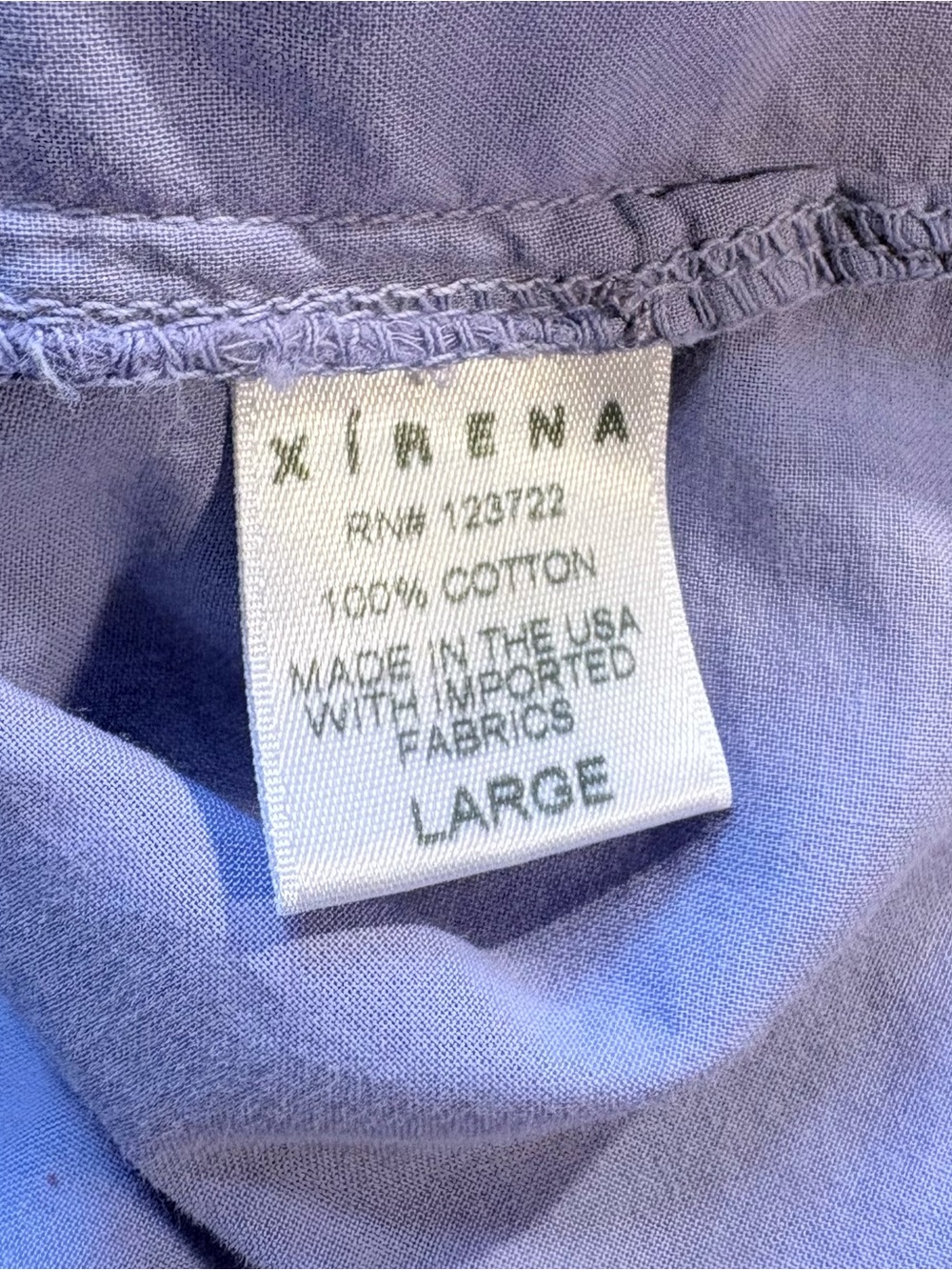 💥Xirena Bexie Top Lilac Petal Cotton Ruffle Sleeveless Blouse Sz L 🧡 - Picture 8 of 9